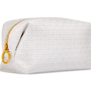 TORY BURCH NEW White Cosmetics Bag / Makeup Pouch / Travel Case